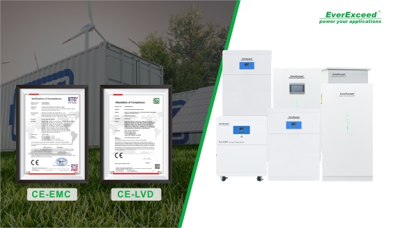 Uniwersalny system magazine nowania energii EverExceed przeszedolpomyutlnie test CE-EMC