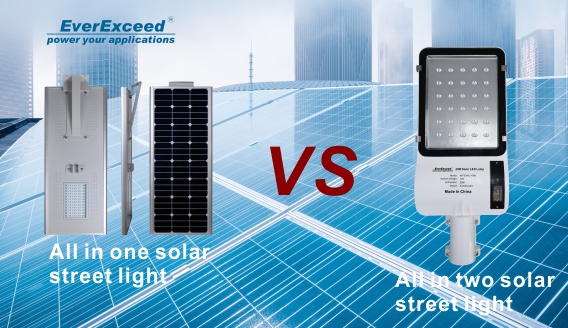 Diferença entre postes de luz solar all-in-one & postes de luz solar all-in-two